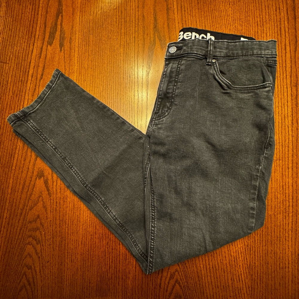 Bench Men's Washed Black Skinny Jeans